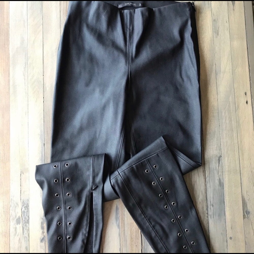 Zara faux leather pants S